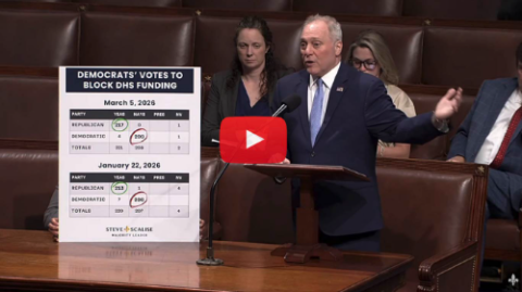 Scalise Highlights Democrat Leadership’s Hypocrisy on DHS Shutdown