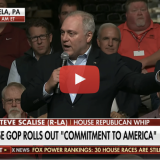 Screenshot of YouTube video Scalise speaking