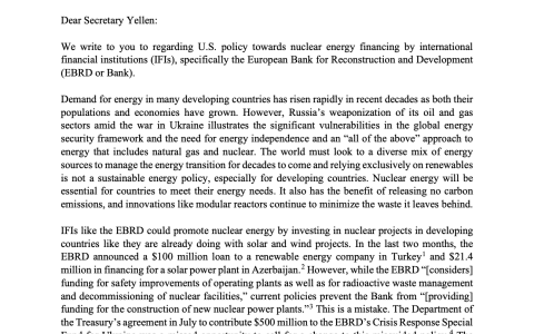 Financial Services Committee Letter