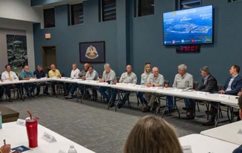 Members host a roundtable discussion with Southeast Louisiana industry and community leaders whose livelihoods and communities depend on robust offshore energy production in the Gulf of Mexico.