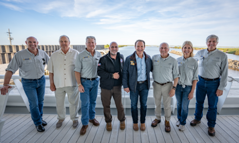 ) Members conclude the tour by meeting with Louisiana Governor Jeff Landry in the bayou.
