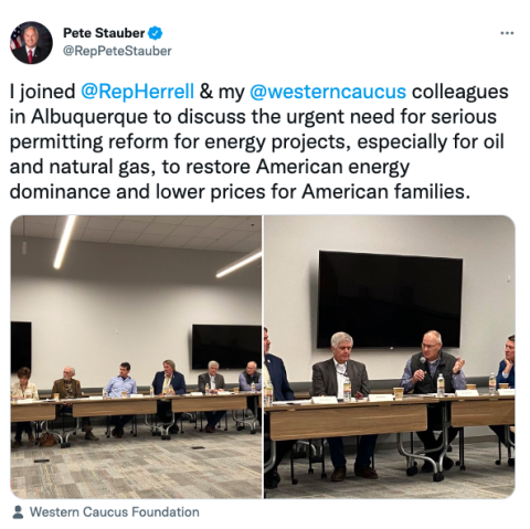 Rep. Pete Stauber tweet