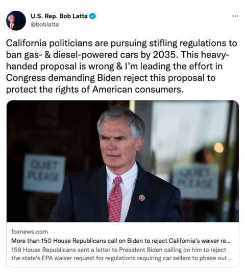 Rep. Bob Latta tweet