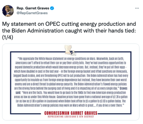 Rep. Garret Graves tweet 