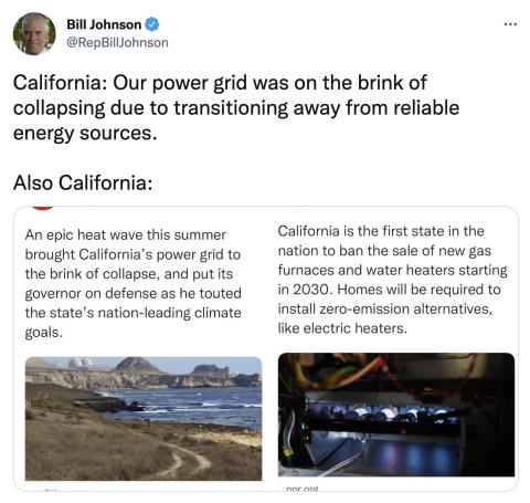 Rep. Bill Johnson tweet