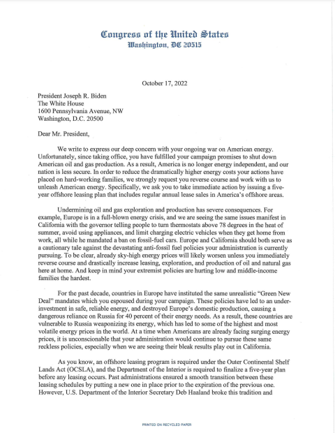 five year plan letter 