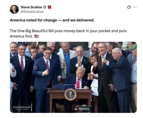 Scalise Releases Video Touting OBBB Wins